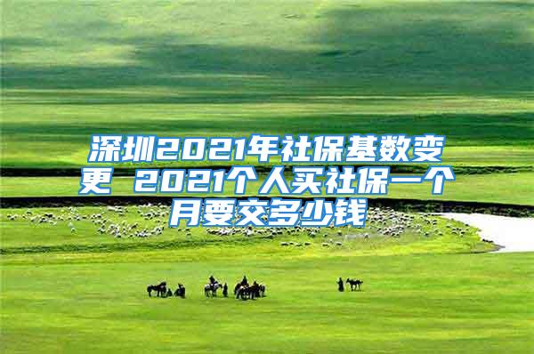 深圳2021年社?；鶖?shù)變更 2021個(gè)人買(mǎi)社保一個(gè)月要交多少錢(qián)