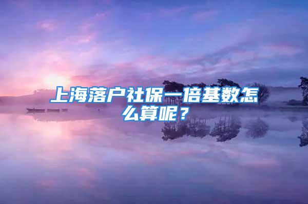 上海落戶社保一倍基數(shù)怎么算呢？