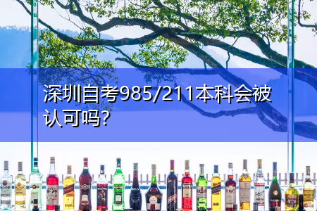 深圳自考985/211本科會被認(rèn)可嗎？