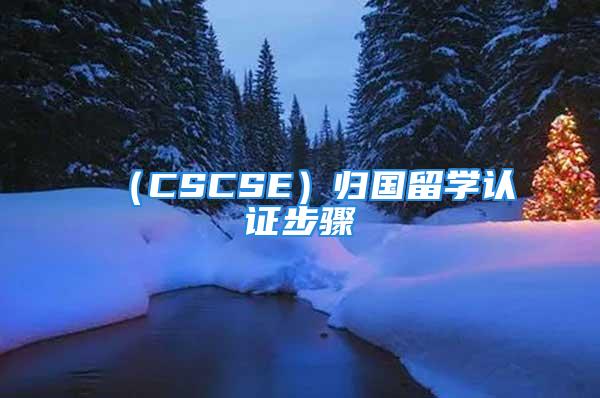 （CSCSE）歸國(guó)留學(xué)認(rèn)證步驟