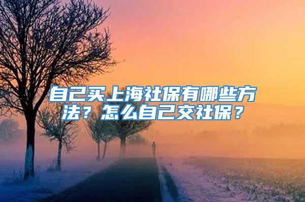 自己買上海社保有哪些方法？怎么自己交社保？