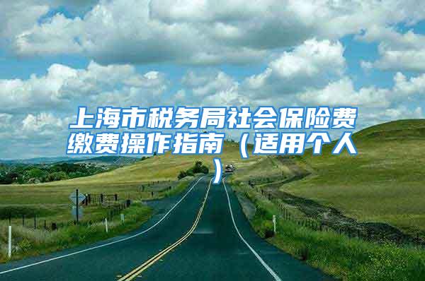 上海市稅務(wù)局社會保險費繳費操作指南（適用個人）