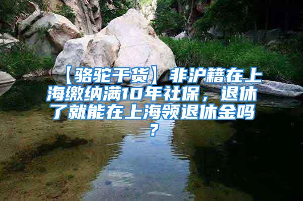 【駱駝干貨】非滬籍在上海繳納滿10年社保，退休了就能在上海領退休金嗎？