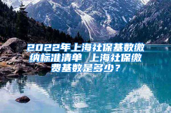 2022年上海社?；鶖?shù)繳納標(biāo)準(zhǔn)清單 上海社保繳費(fèi)基數(shù)是多少？