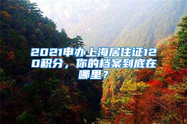 2021申辦上海居住證120積分，你的檔案到底在哪里？