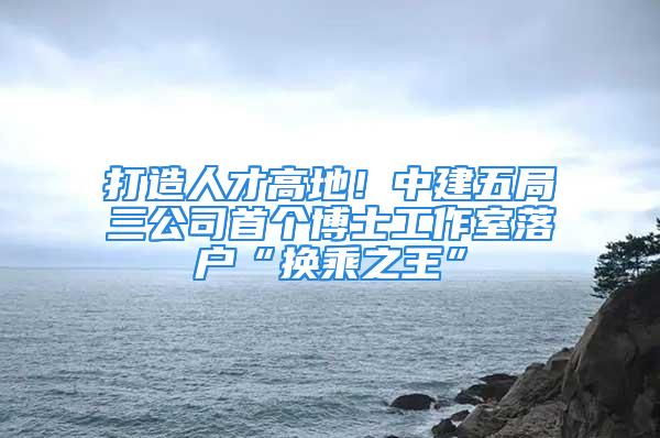 打造人才高地！中建五局三公司首個(gè)博士工作室落戶“換乘之王”