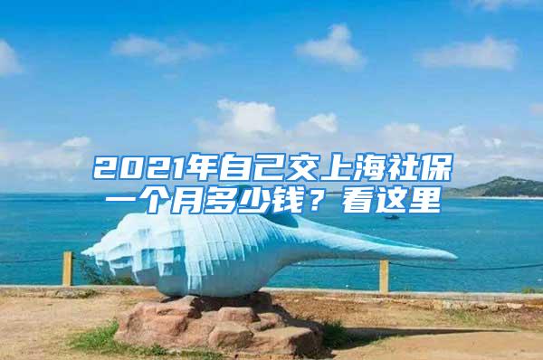 2021年自己交上海社保一個月多少錢？看這里