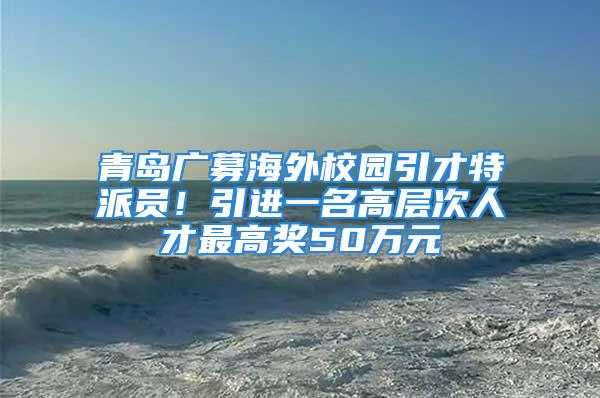 青島廣募海外校園引才特派員！引進(jìn)一名高層次人才最高獎(jiǎng)50萬元