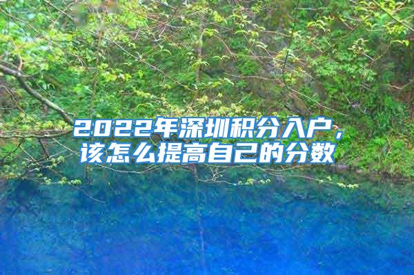 2022年深圳積分入戶(hù)，該怎么提高自己的分?jǐn)?shù)