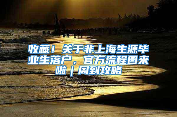 收藏！關于非上海生源畢業(yè)生落戶，官方流程圖來啦｜周到攻略