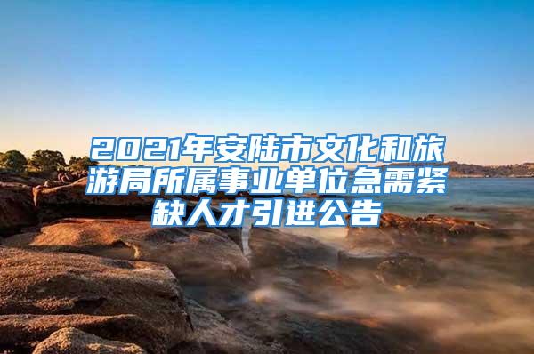 2021年安陸市文化和旅游局所屬事業(yè)單位急需緊缺人才引進(jìn)公告