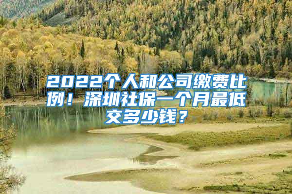 2022個(gè)人和公司繳費(fèi)比例！深圳社保一個(gè)月最低交多少錢？