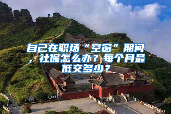 自己在職場(chǎng)“空窗”期間，社保怎么辦？每個(gè)月最低交多少？