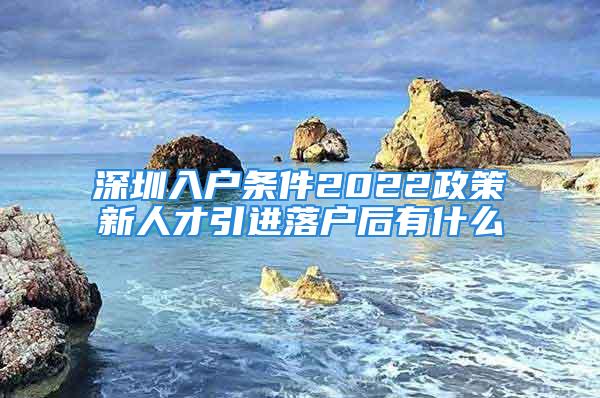 深圳入戶條件2022政策新人才引進(jìn)落戶后有什么