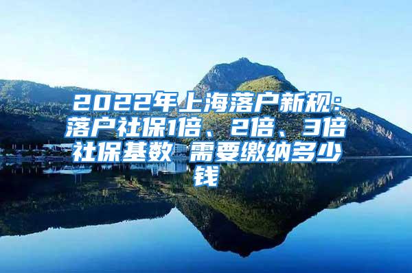 2022年上海落戶新規(guī)：落戶社保1倍、2倍、3倍社?；鶖?shù) 需要繳納多少錢