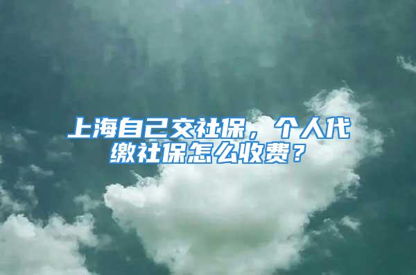 上海自己交社保，個人代繳社保怎么收費？