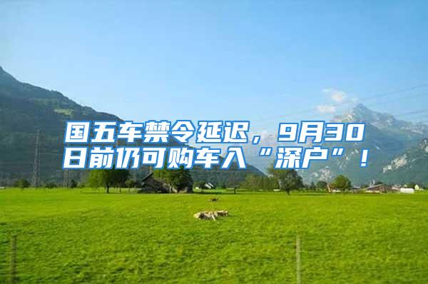 國(guó)五車禁令延遲，9月30日前仍可購(gòu)車入“深戶”！