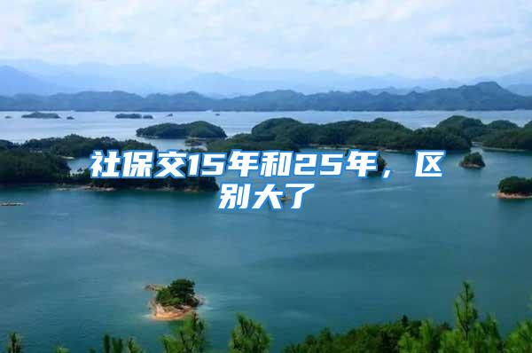 社保交15年和25年，區(qū)別大了