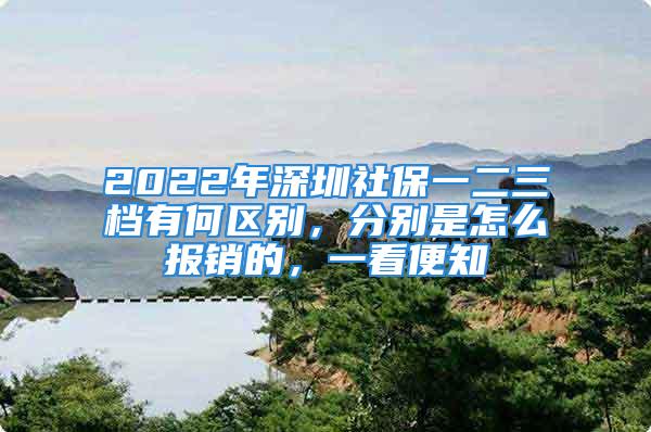 2022年深圳社保一二三檔有何區(qū)別，分別是怎么報銷的，一看便知