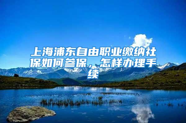 上海浦東自由職業(yè)繳納社保如何參保，怎樣辦理手續(xù)