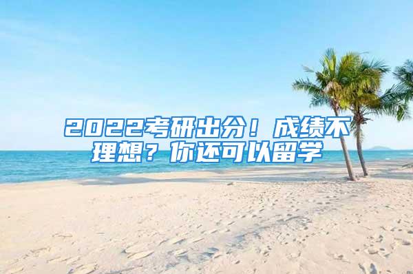 2022考研出分！成績(jī)不理想？你還可以留學(xué)