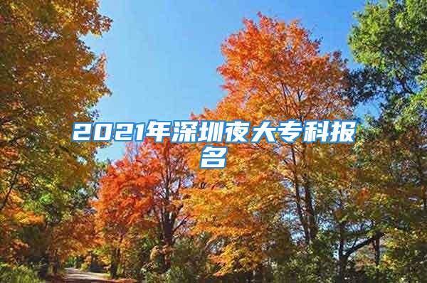 2021年深圳夜大專科報名