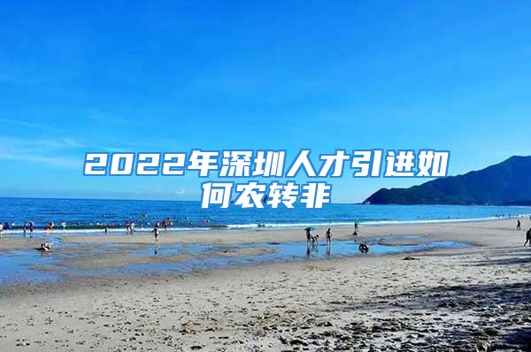 2022年深圳人才引進如何農(nóng)轉(zhuǎn)非