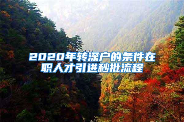 2020年轉(zhuǎn)深戶的條件在職人才引進秒批流程