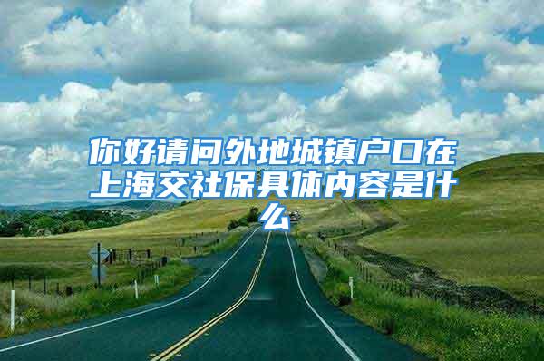 你好請問外地城鎮(zhèn)戶口在上海交社保具體內(nèi)容是什么