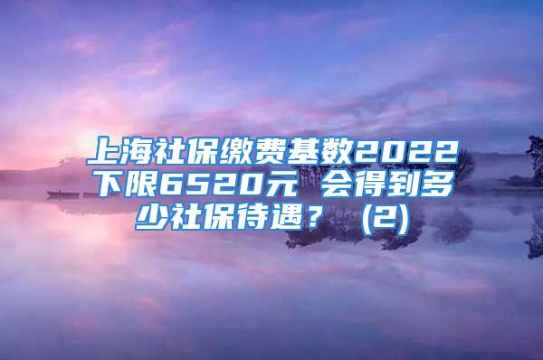 上海社保繳費(fèi)基數(shù)2022下限6520元 會(huì)得到多少社保待遇？ (2)