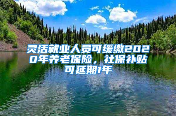 靈活就業(yè)人員可緩繳2020年養(yǎng)老保險(xiǎn)，社保補(bǔ)貼可延期1年