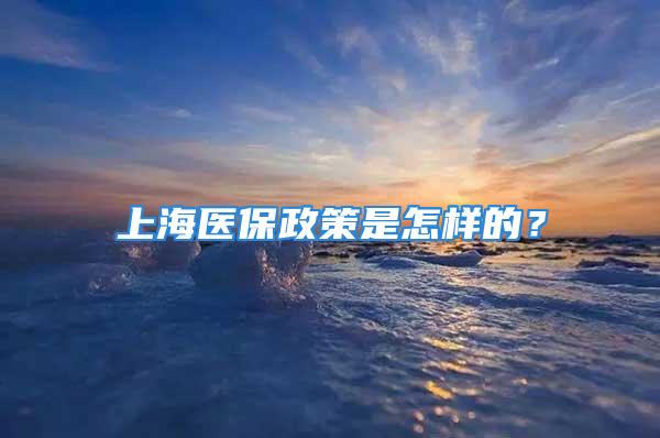 上海醫(yī)保政策是怎樣的？