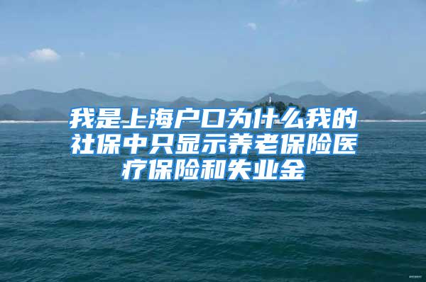 我是上海戶口為什么我的社保中只顯示養(yǎng)老保險(xiǎn)醫(yī)療保險(xiǎn)和失業(yè)金