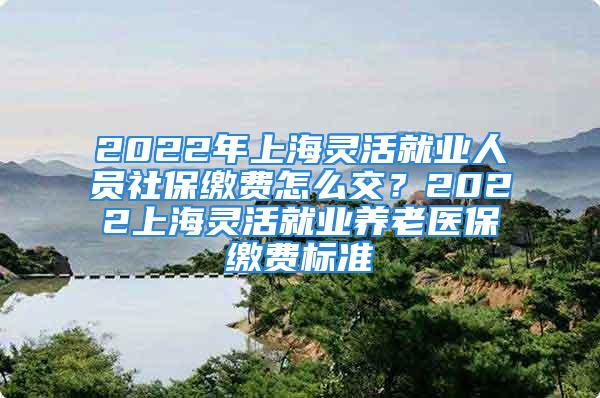 2022年上海靈活就業(yè)人員社保繳費(fèi)怎么交？2022上海靈活就業(yè)養(yǎng)老醫(yī)保繳費(fèi)標(biāo)準(zhǔn)