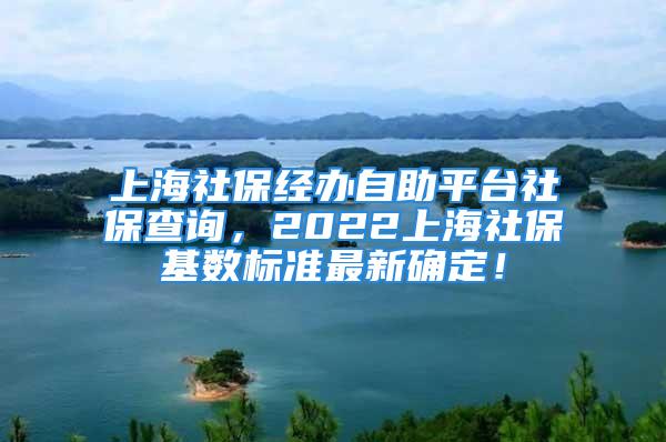 上海社保經(jīng)辦自助平臺社保查詢，2022上海社?；鶖?shù)標準最新確定！