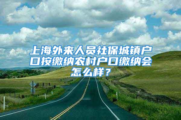 上海外來人員社保城鎮(zhèn)戶口按繳納農(nóng)村戶口繳納會怎么樣？