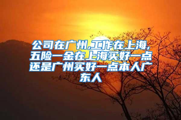 公司在廣州,工作在上海,五險(xiǎn)一金在上海買(mǎi)好一點(diǎn)還是廣州買(mǎi)好一點(diǎn)本人廣東人