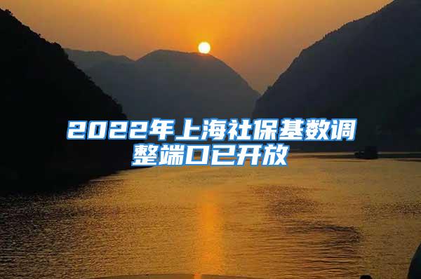 2022年上海社?；鶖?shù)調(diào)整端口已開放