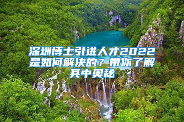 深圳博士引進(jìn)人才2022是如何解決的？帶你了解其中奧秘