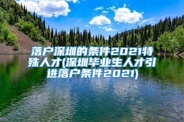 落戶深圳的條件2021特殊人才(深圳畢業(yè)生人才引進落戶條件2021)