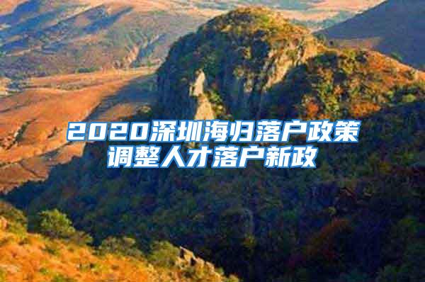 2020深圳海歸落戶政策調(diào)整人才落戶新政