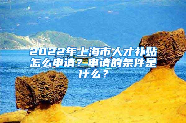 2022年上海市人才補(bǔ)貼怎么申請(qǐng)？申請(qǐng)的條件是什么？