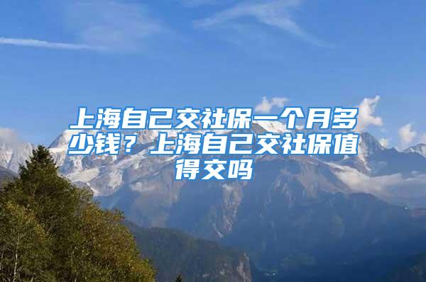 上海自己交社保一個月多少錢？上海自己交社保值得交嗎