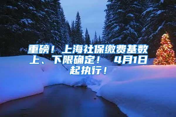 重磅！上海社保繳費基數(shù)上、下限確定！ 4月1日起執(zhí)行！