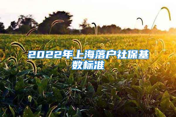 2022年上海落戶社?；鶖?shù)標(biāo)準(zhǔn)