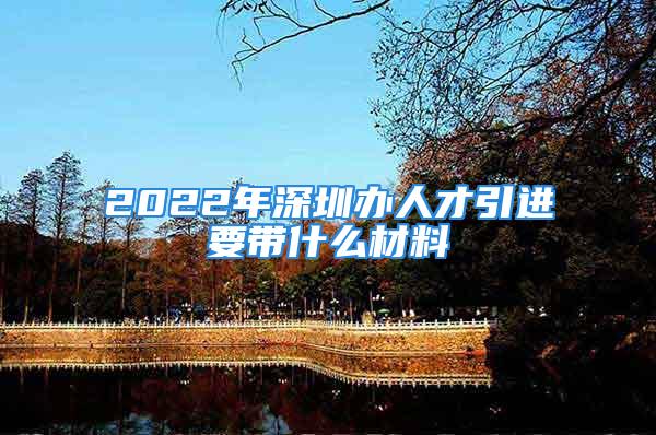 2022年深圳辦人才引進(jìn)要帶什么材料