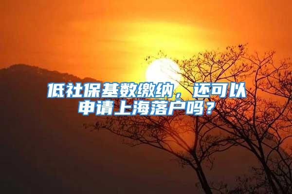 低社保基數(shù)繳納，還可以申請(qǐng)上海落戶嗎？