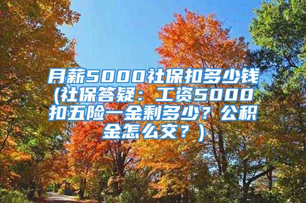 月薪5000社?？鄱嗌馘X(社保答疑：工資5000扣五險(xiǎn)一金剩多少？公積金怎么交？)