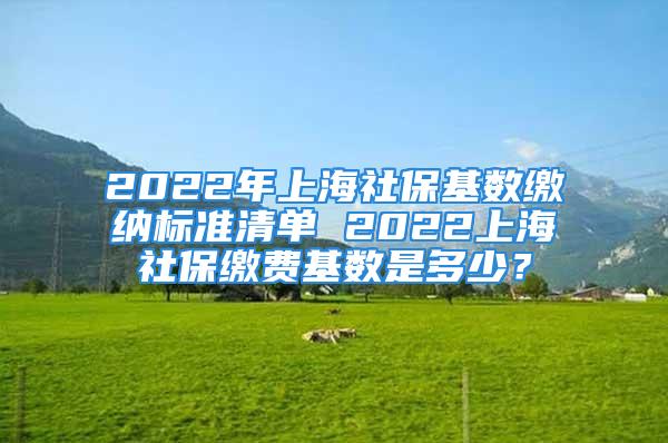 2022年上海社保基數(shù)繳納標(biāo)準(zhǔn)清單 2022上海社保繳費(fèi)基數(shù)是多少？