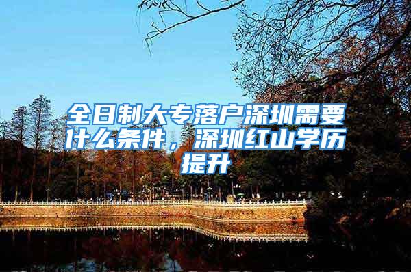 全日制大專落戶深圳需要什么條件，深圳紅山學(xué)歷提升